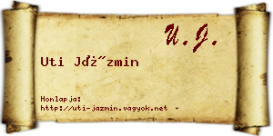Uti Jázmin névjegykártya